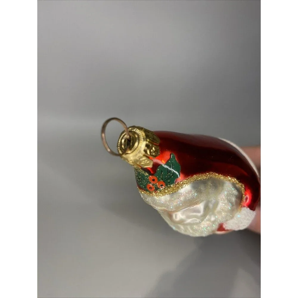 Kurt Adler Santa Icicle Polonaise Glass Christmas Drop Ornament by KOMOZJA
